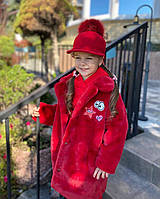 Шуба пальто з екохутра для дівчинки 164