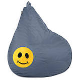 Крісло груша з Аплікацією TIA-SPORT, цвет Чорний - black, размер S - 90-60 см, фото 9