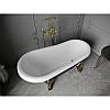 Чорно-біла ванна на золотих ніжках MEXEN RETRO 150 см, фото 3