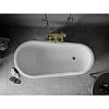 Чорно-біла ванна на золотих ніжках MEXEN RETRO 150 см, фото 4