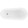 Чорно-біла ванна на золотих ніжках MEXEN RETRO 150 см, фото 5