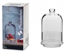 Подвійна скляна банка Pasabahce Midi Patisserie для зберігання з купольною кришкою 118х190 мм (96889)