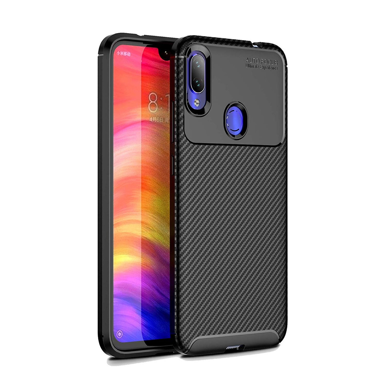 Чохол Carbon Case Xiaomi Redmi Note 7 Pro Чорний