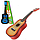 Дитяча дерев'яна шестиструнна гітара 52 см з медіатором M1370, фото 2