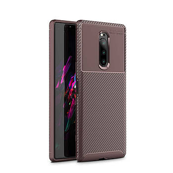 Чохол Carbon Case Sony Xperia 1 Коричневий