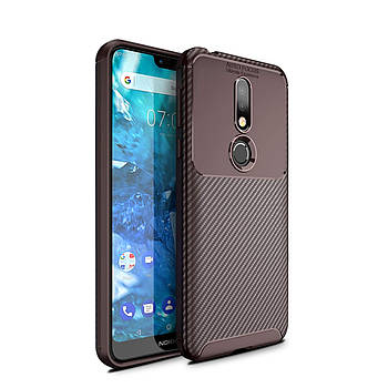 Чохол Carbon Case Nokia 7.1 Коричневий