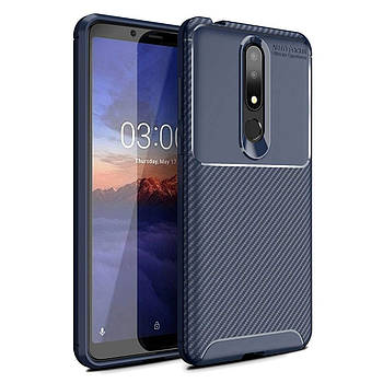 Чохол Carbon Case Nokia X3 / Nokia 3.1 Plus Синій