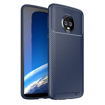 Чохол Carbon Case Motorola G6 Plus Синій