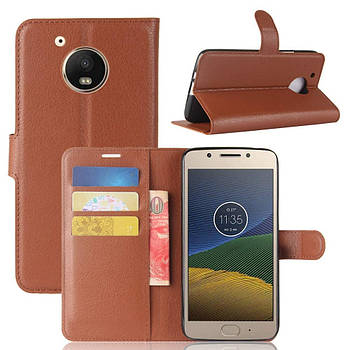 Чохол-книжка Litchie Wallet для Motorola Moto E4 Plus XT1771 Коричневий