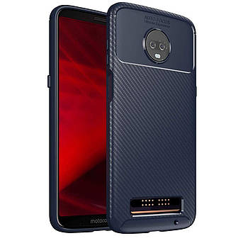 Чохол Carbon Case Motorola Z3 Play Синій