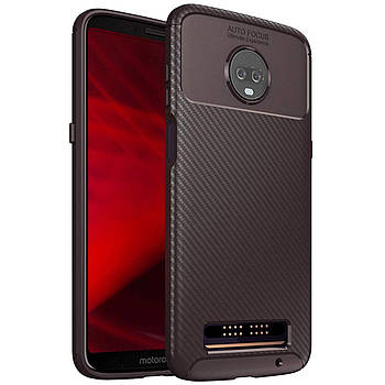 Чохол Carbon Case Motorola Z3 Play Коричневий