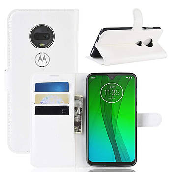 Чохол-книжка Litchie Wallet для Motorola Moto G7 Білий