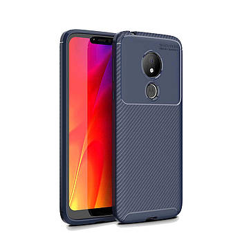 Чохол Carbon Case Motorola G7 Power Синій