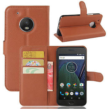 Чохол-книжка Litchie Wallet для Motorola Moto G5 XT1676 Коричневий