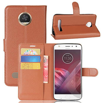 Чохол-книжка Litchie Wallet для Motorola Moto Z2 Play XT1710 Коричневий