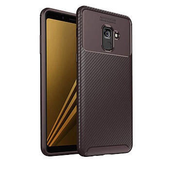 Чохол Carbon Case Samsung A730 Galaxy A8 Plus 2018 Коричневий