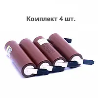 LiitoKala 18650 HG2-N акумулятор з контактами 3000mah 4 ШТ.