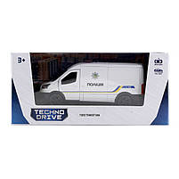 Іграшкова машинка металева Ford Transit Van Поліція, біла, відкр двері, інерція, 1:32, 5*14*6см (250343U), фото 5