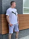 Спортивний літній костюм пума логотип принт | комплект футболка та шорти | різні кольори, фото 7