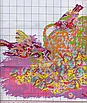 Набір для вишивання за нанесеною на канву схемою  "Bird and fruit". AIDA 14CT printed, 41*33 см, фото 5