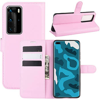 Чохол-книжка Litchie Wallet для Huawei P40 Pro Pink