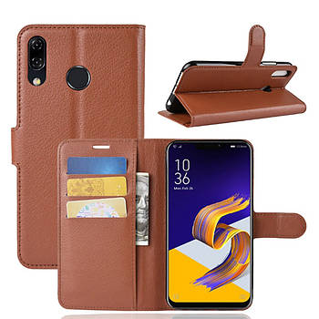 Чохол-книжка Litchie Wallet для Asus Zenfone 5 / 5Z (ZE620KL / ZS620KL) Коричневий