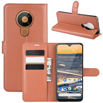 Чехол-книжка Litchie Wallet для Nokia 5.3 Brown