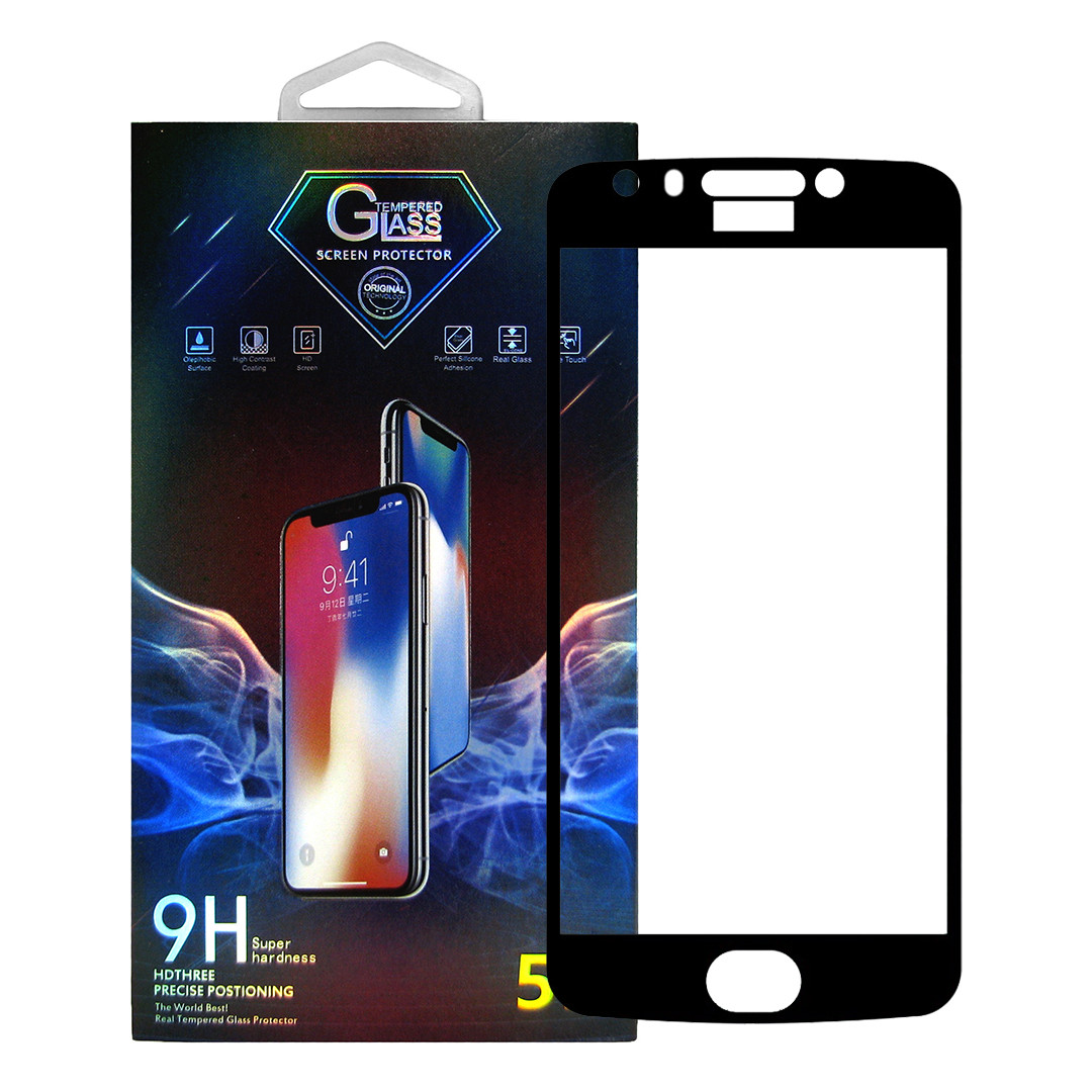 Защитное стекло Premium Glass 5D Side Glue для Motorola Moto E4 Black - фото 1 - id-p1129016689