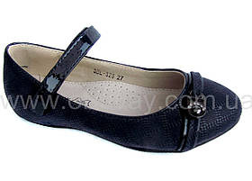 Дитячі туфлі балетки для дівчинки темно сині  Badoxx Польща № 3BL-328с розмір 25