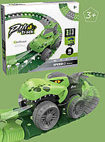 Гоночний трек для дітей 46 елементів / гнучка гоночна траса для хлопчиків Динозавр / гоночна машинка Dino Track 9148 DobraMAMA