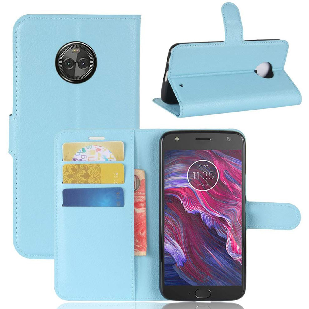 Чохол-книжка Litchie Wallet для Motorola Moto X4 XT1900 Блакитний