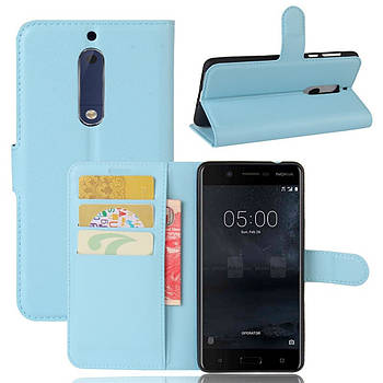 Чохол-книжка Litchie Wallet для Nokia 5 Блакитний