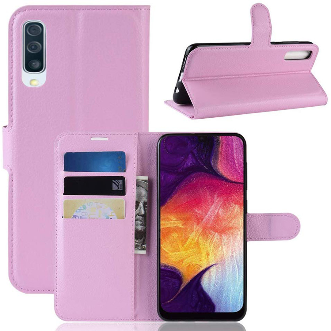 Чохол-книжка Litchie Wallet для Samsung Galaxy A50 / A50s / A30s Світло-рожевий