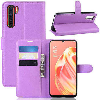 Чехол-книжка Litchie Wallet для Oppo Reno 3 / A91 Violet