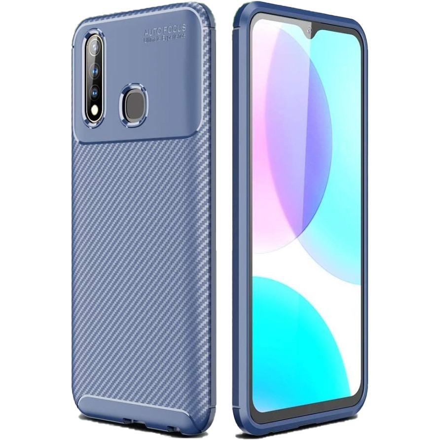 Чохол Carbon Case для Vivo U3 / Y19 / Y5s Blue