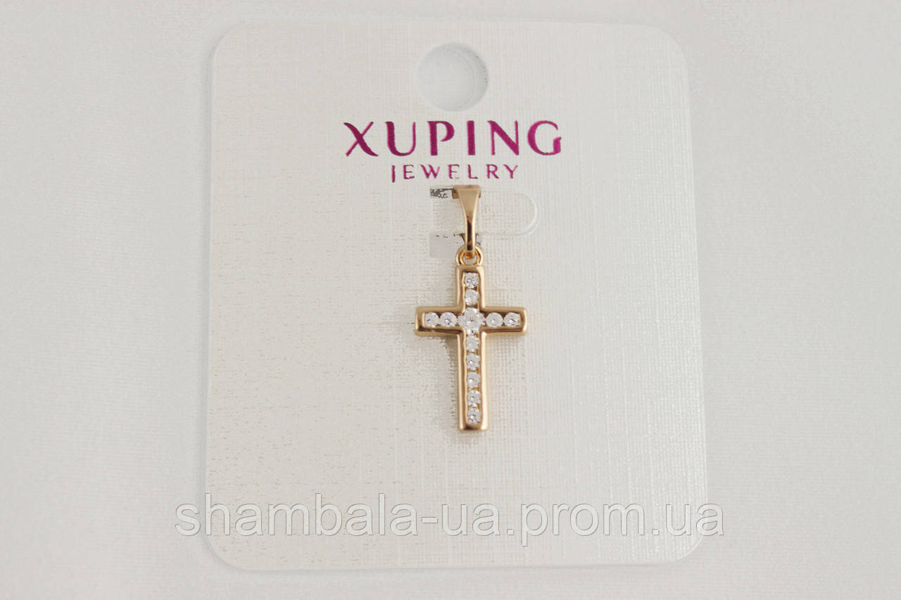 Кулон для підвішування Xuping Jewelry фіанти позолота Хрестик (089737)