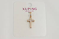 Кулон для подвески Xuping Jewelry фианиты позолота Крестик (089737)