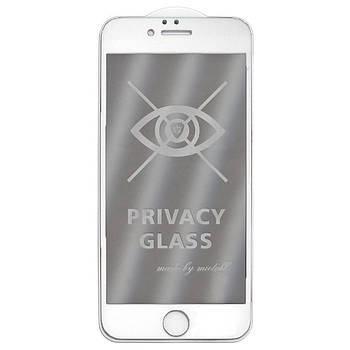 Анти-шпигун захисне скло 5D Privacy Full Glue для Apple iPhone 6 Білий