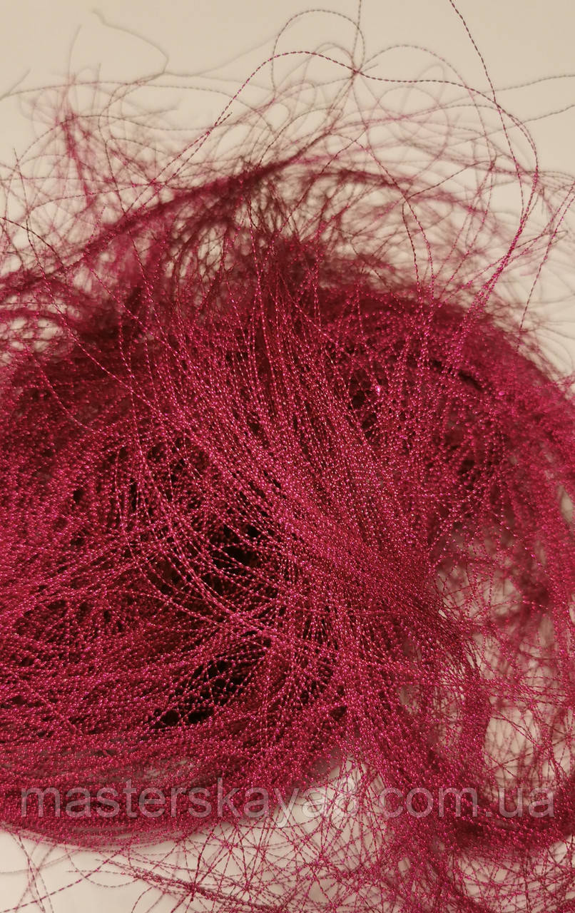 Сизаль штучна блискуча, упаковка 7г, колір бордо