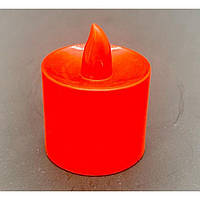 Свеча красная с Led подсветкой (4х3,5х3,5 см)