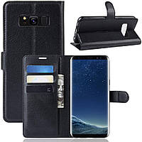 Чехол-книжка Litchie Wallet для Samsung G955 Galaxy S8 Plus Black