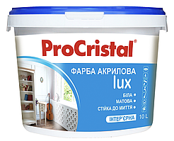 Фарба акрилова інтер’єрна ProCristal Lux IР-233 3 л білий матовий