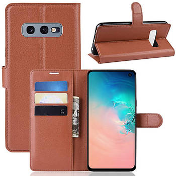 Чохол-книжка Litchie Wallet для Samsung G970 Galaxy S10e Brown