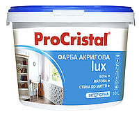 Фарба акрилова інтер єрна ProCristal Lux IР-233 5 л білий матовий