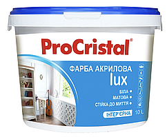 Фарба акрилова інтер’єрна ProCristal Lux IР-233 5 л білий матовий