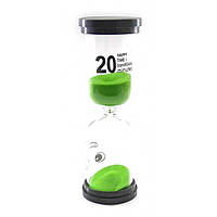 Часы песочные 20 мин зеленый песок (14х4,5х4,5 см)