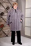 Жіноче пальто демісезонне великих розмірів В-1087 Maila/1 Тон 52, розміри 64-78, фото 3
