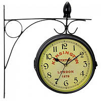 Часы станционные двухсторонние (d-13 см 22х22х7,5 см)