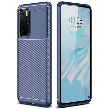 Чохол Carbon Case для Huawei P40 Pro Blue