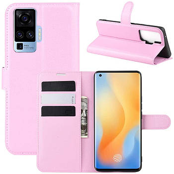 Чохол-книжка Litchie Wallet для Vivo X50 Pro Pink